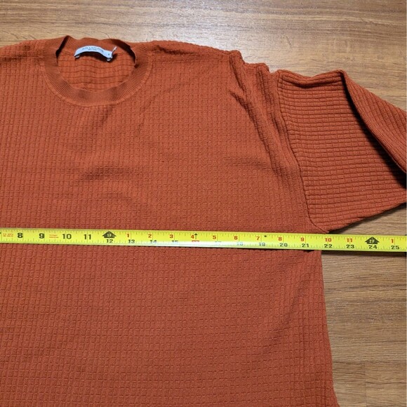 M.M. LaFleur The Tyler Textured Crew Neck Pullover Sweater Women Medium Clay - Picture 6 of 8